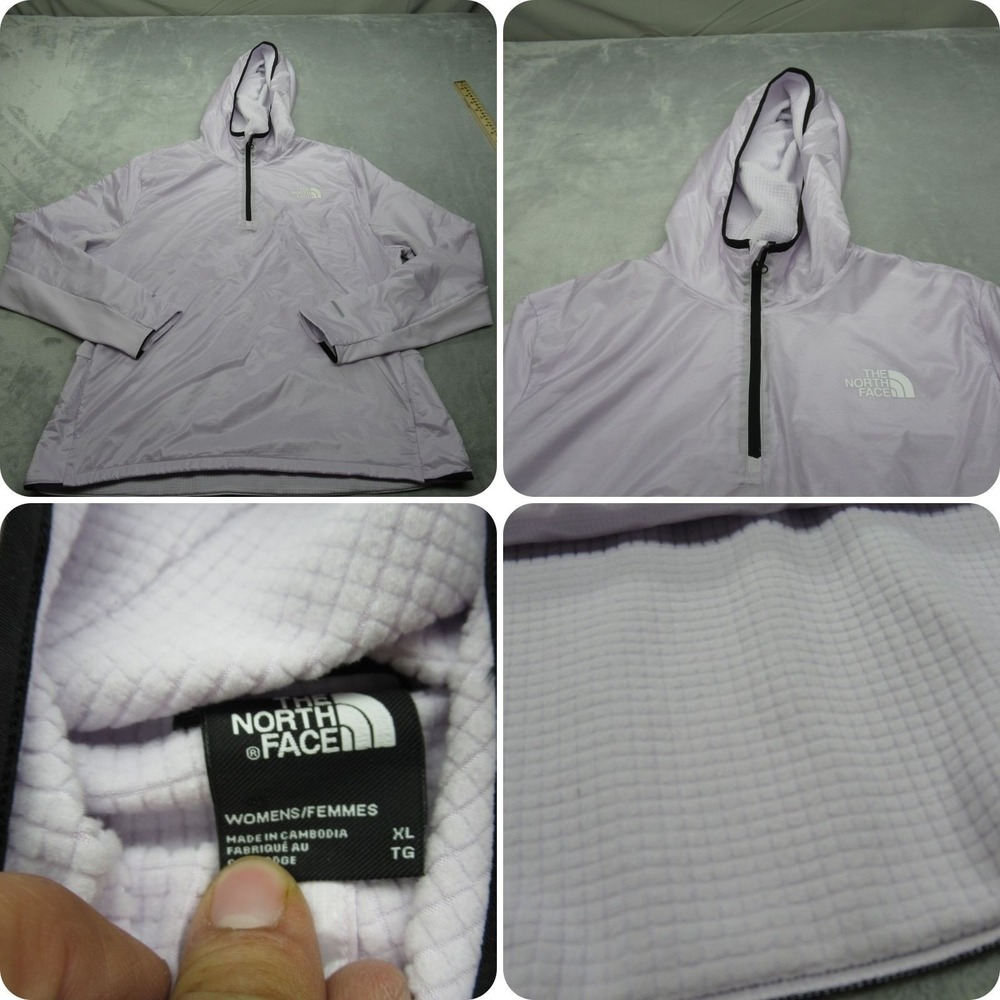 North Face Jacket Women XL Light Pink Winter Warm Water Resist Anorak Hood Run